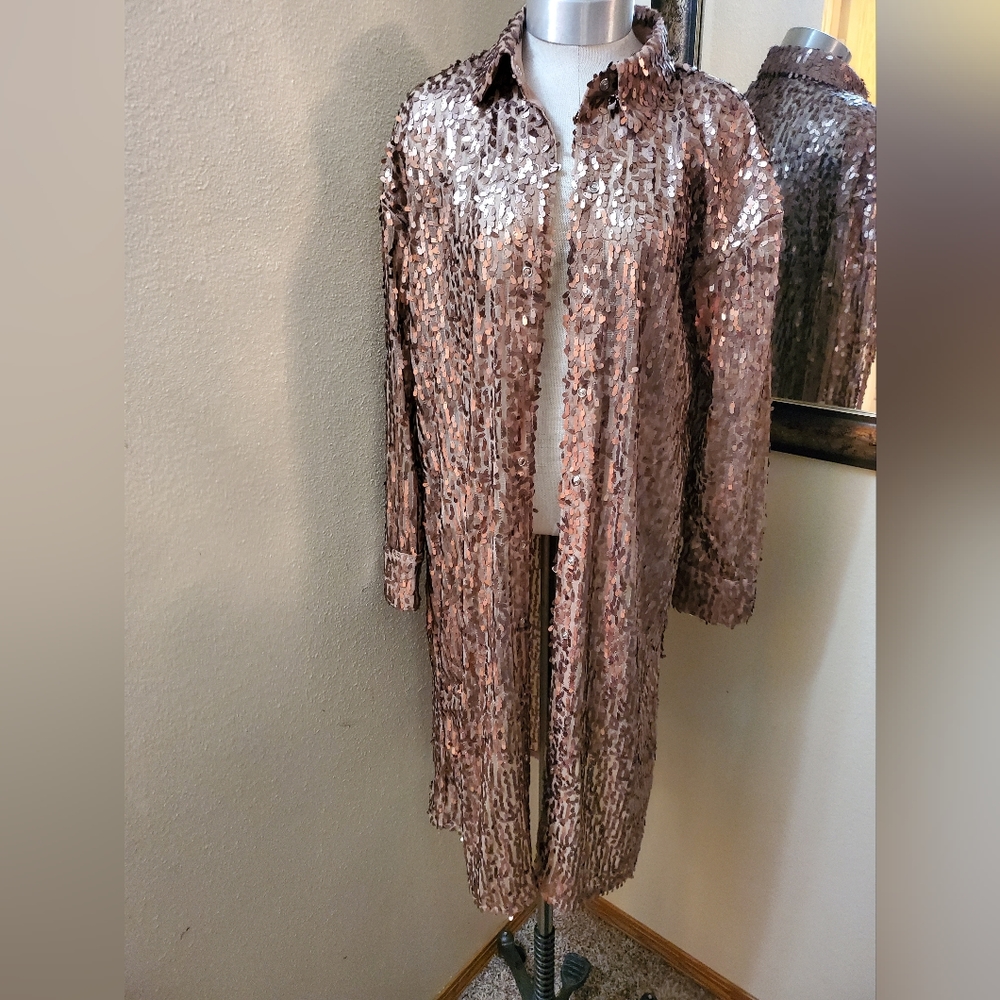 On Twelfth Sequin Duster Size Medium - image 1